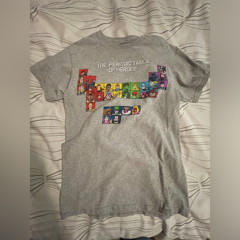 Marvel Periodic Table of Super Heroes Tshirt Mens Small